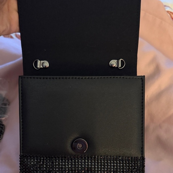 Badgley Mischka Black Beaded Crossbody Bag - Picture 4 of 6